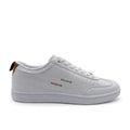 Atlanta Sneakers Club - Minimalist White Leather Skate Sneakers – Low-Top Lace-Up Casual Shoes
