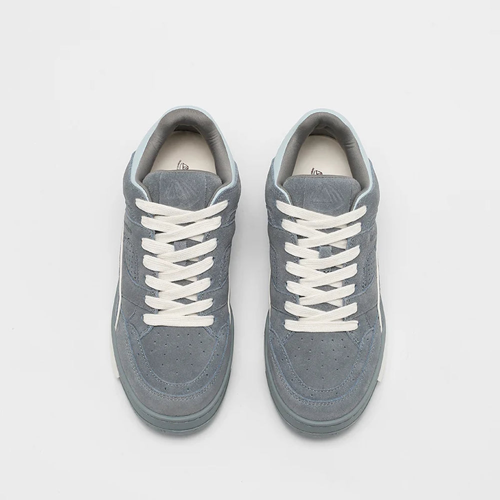Atlanta Sneakers Club - Men's Grey Low-Top Sneakers – Lightweight Lace-Up Casual Shoes