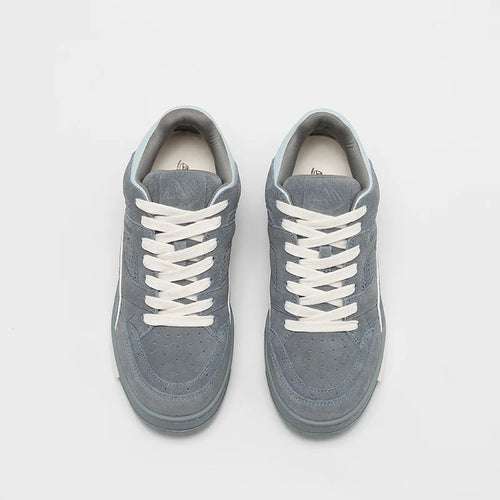 Atlanta Sneakers Club - Men's Grey Low-Top Sneakers – Lightweight Lace-Up Casual Shoes